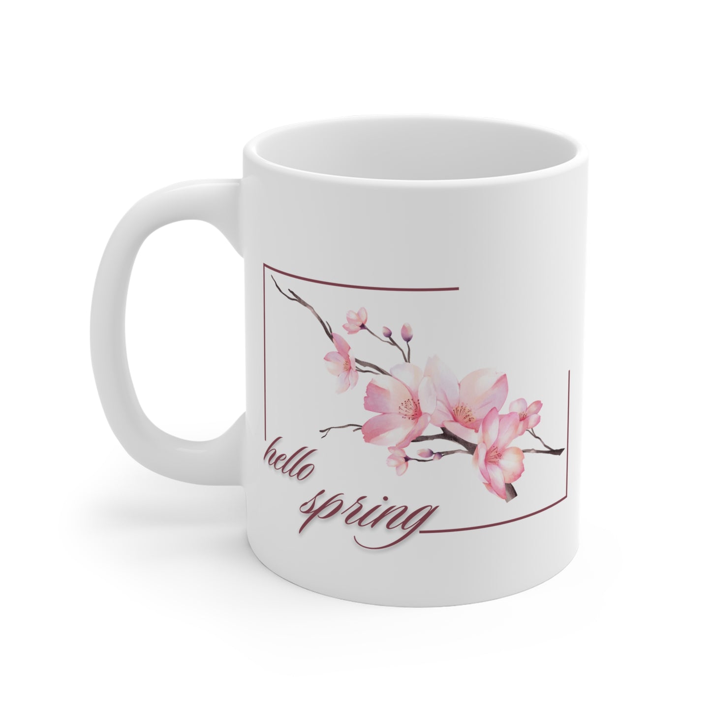 Hello Spring Floral Ceramic Mug - 11oz/15oz/20oz