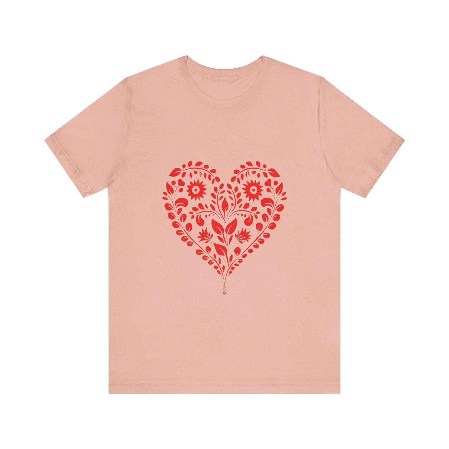 Valentine's Day t-shirt with colorful heart design for her.