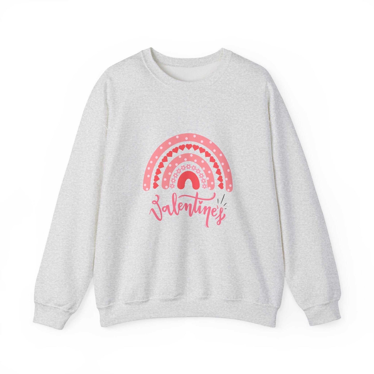 Valentine Love Sweatshirt with Rainbow Design - Perfect Valentine's Day Gift
