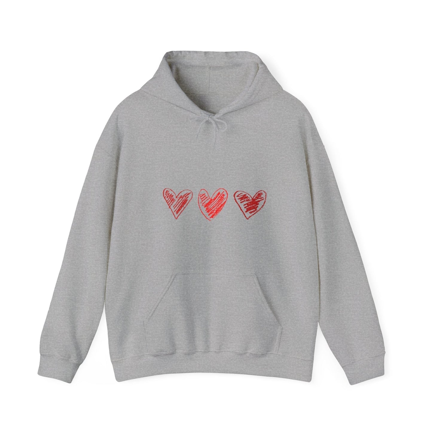 Valentine's Day hoodie with heart design, perfect gift for women.