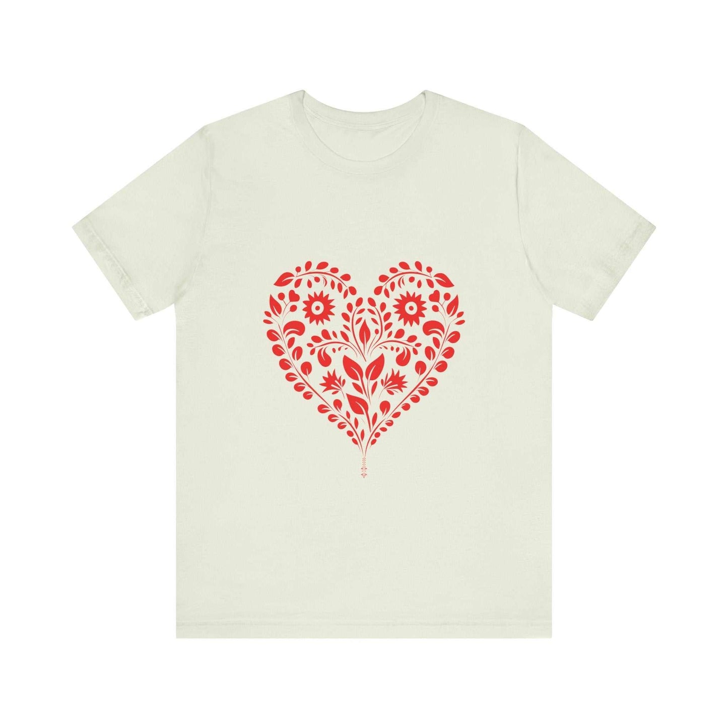 Valentine's Day shirt with colorful heart design for wife, Airlume cotton.