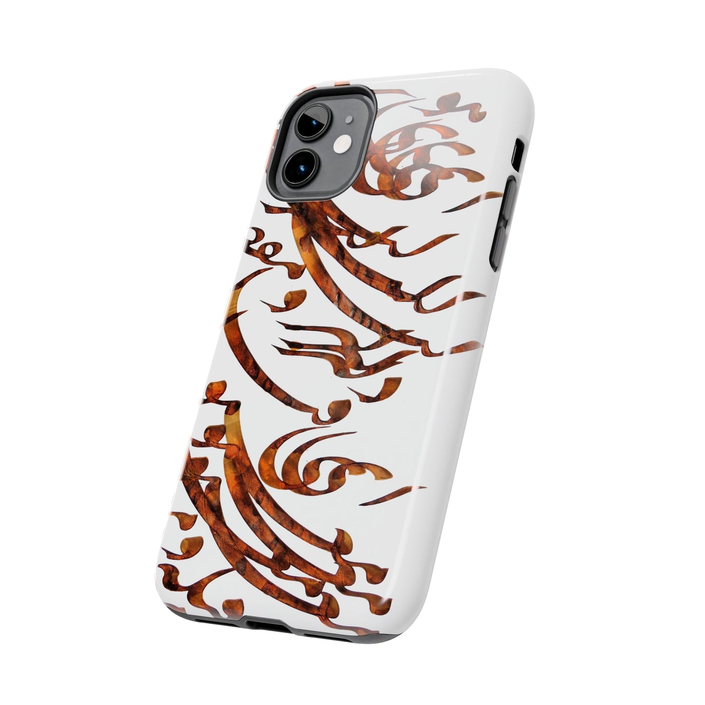 Persian calligraphy phone case model C-T-8 with intricate design on white background.
