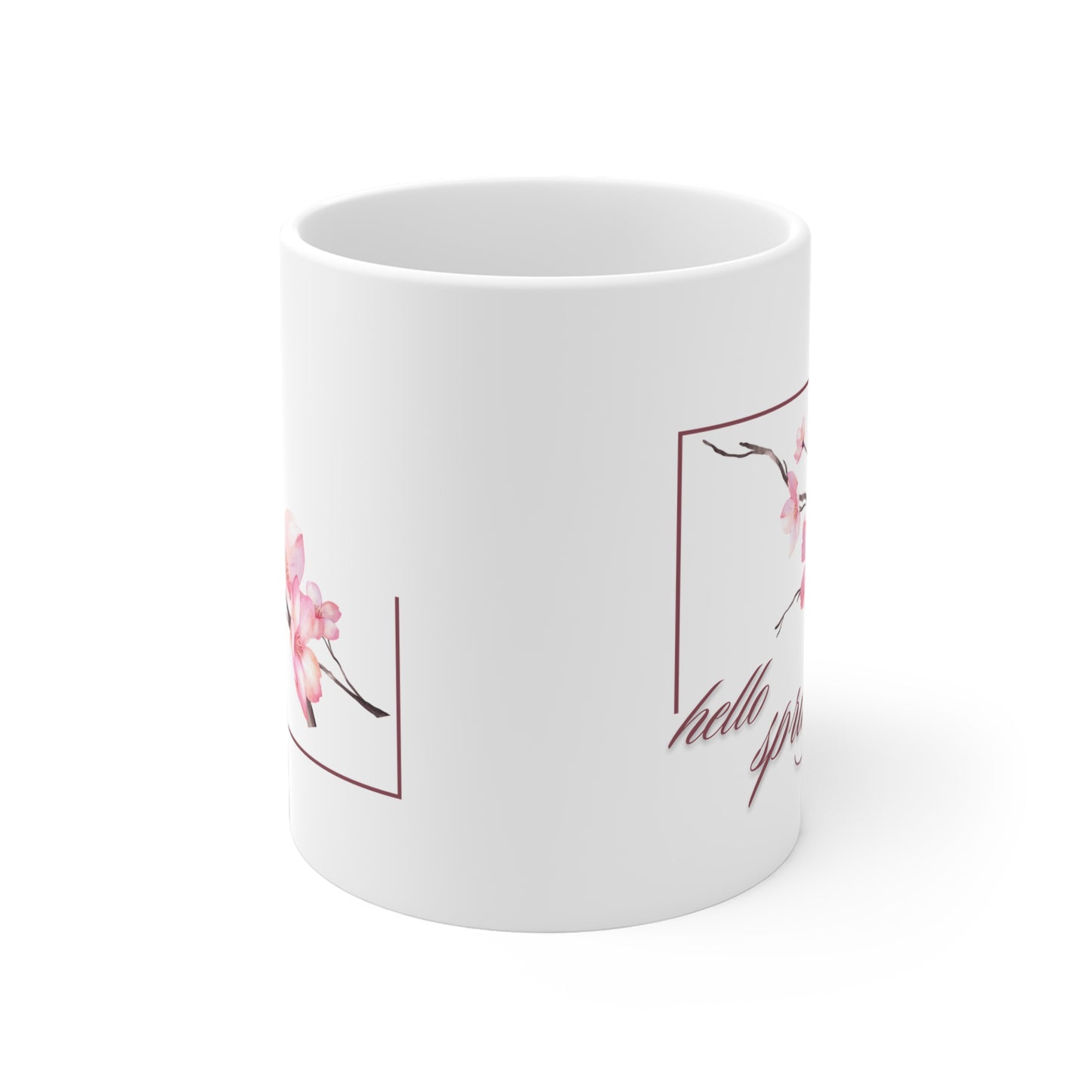 Hello Spring Floral Ceramic Mug - 11oz/15oz/20oz