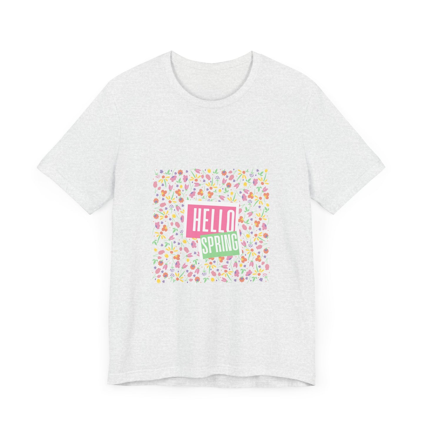 Hello Spring Teenager Tshirt - Unisex Jersey Short Sleeve Tee for Youth, Floral Youth Shirt, Gift for Teens, Spring Apparel, Teen Fashion