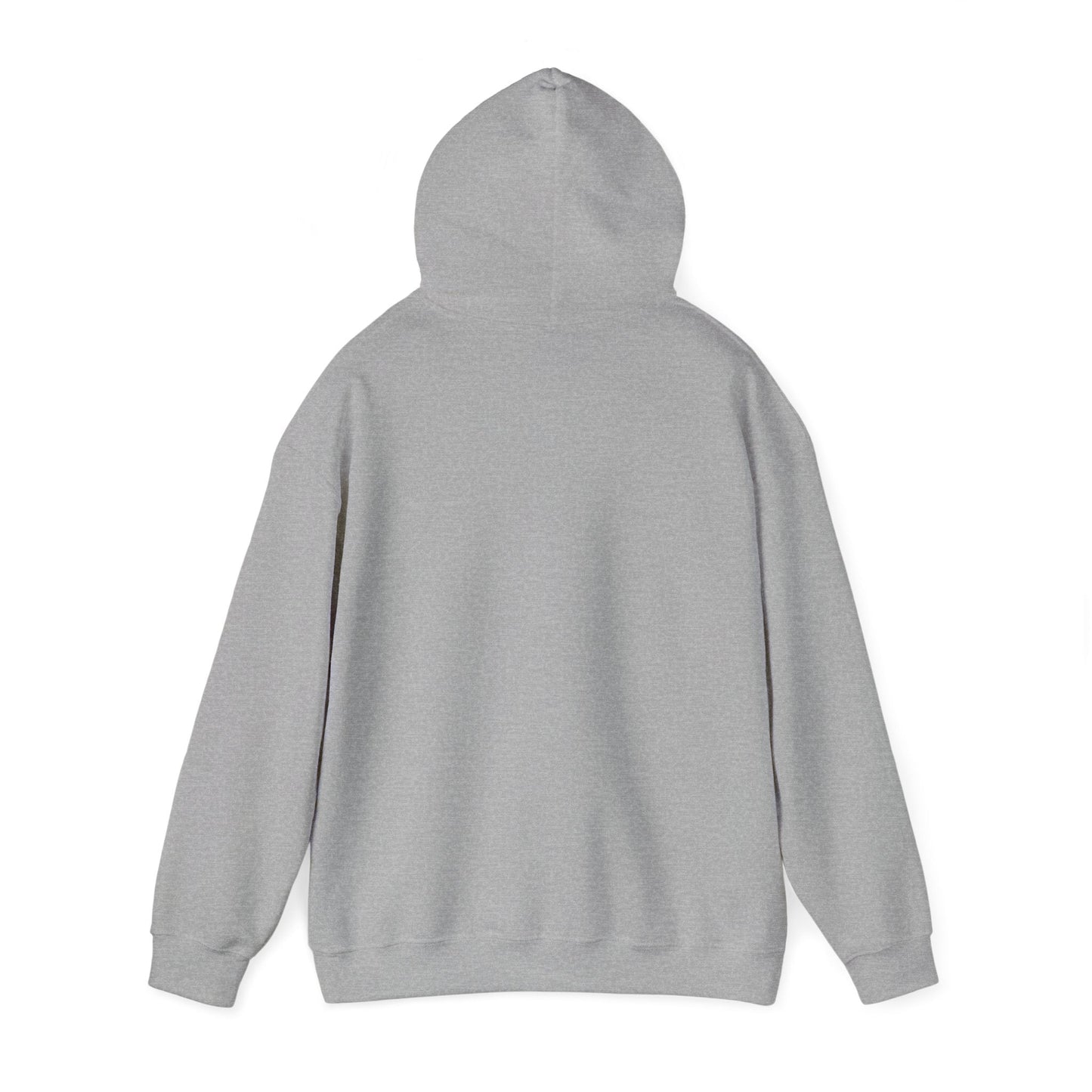 Valentine's Day hoodie for women, grey color, back view without design.