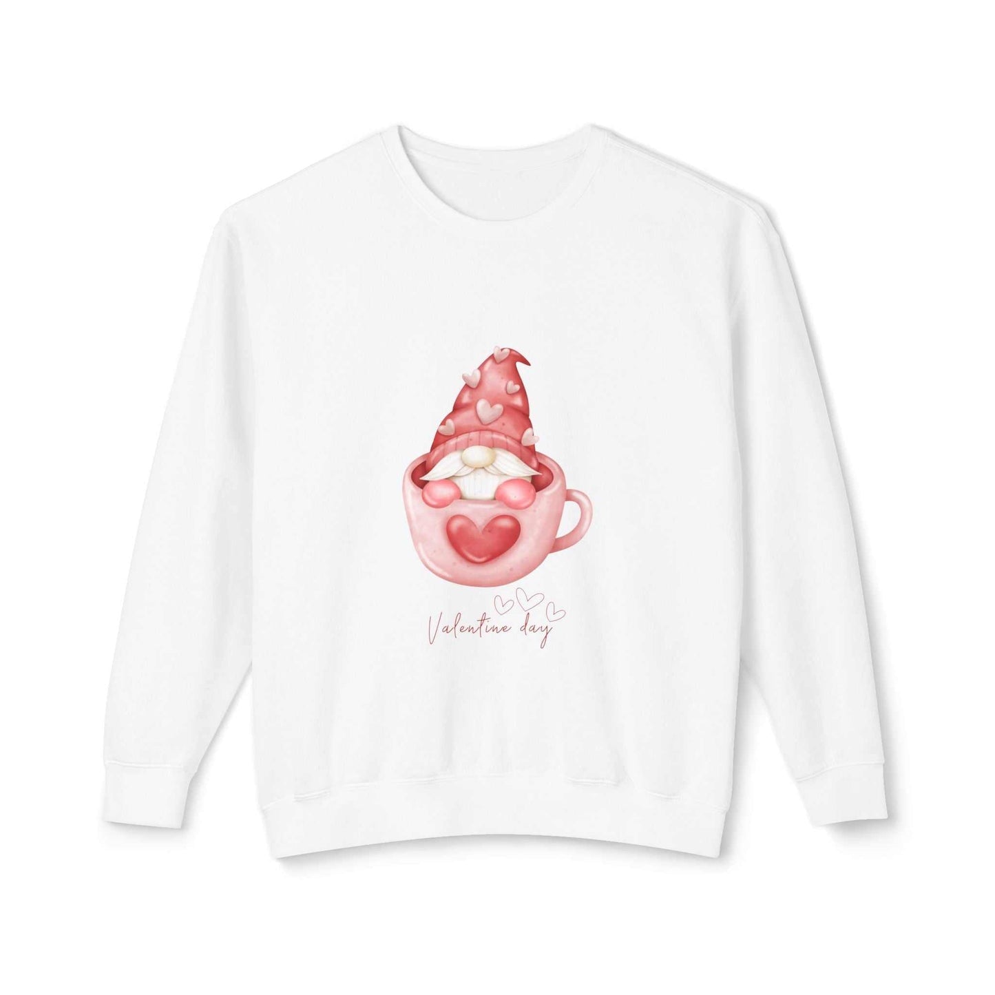 Cute gnome Valentine's Day sweatshirt, perfect gift for girlfriend.