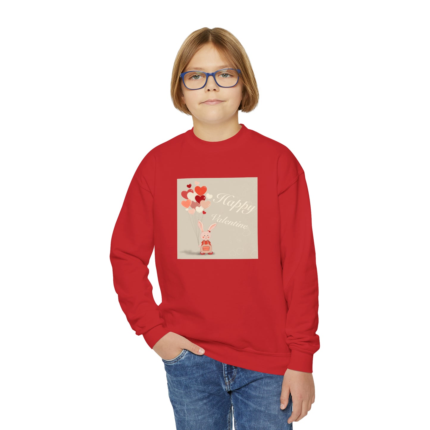 Sweat-shirt à col rond pour jeunes