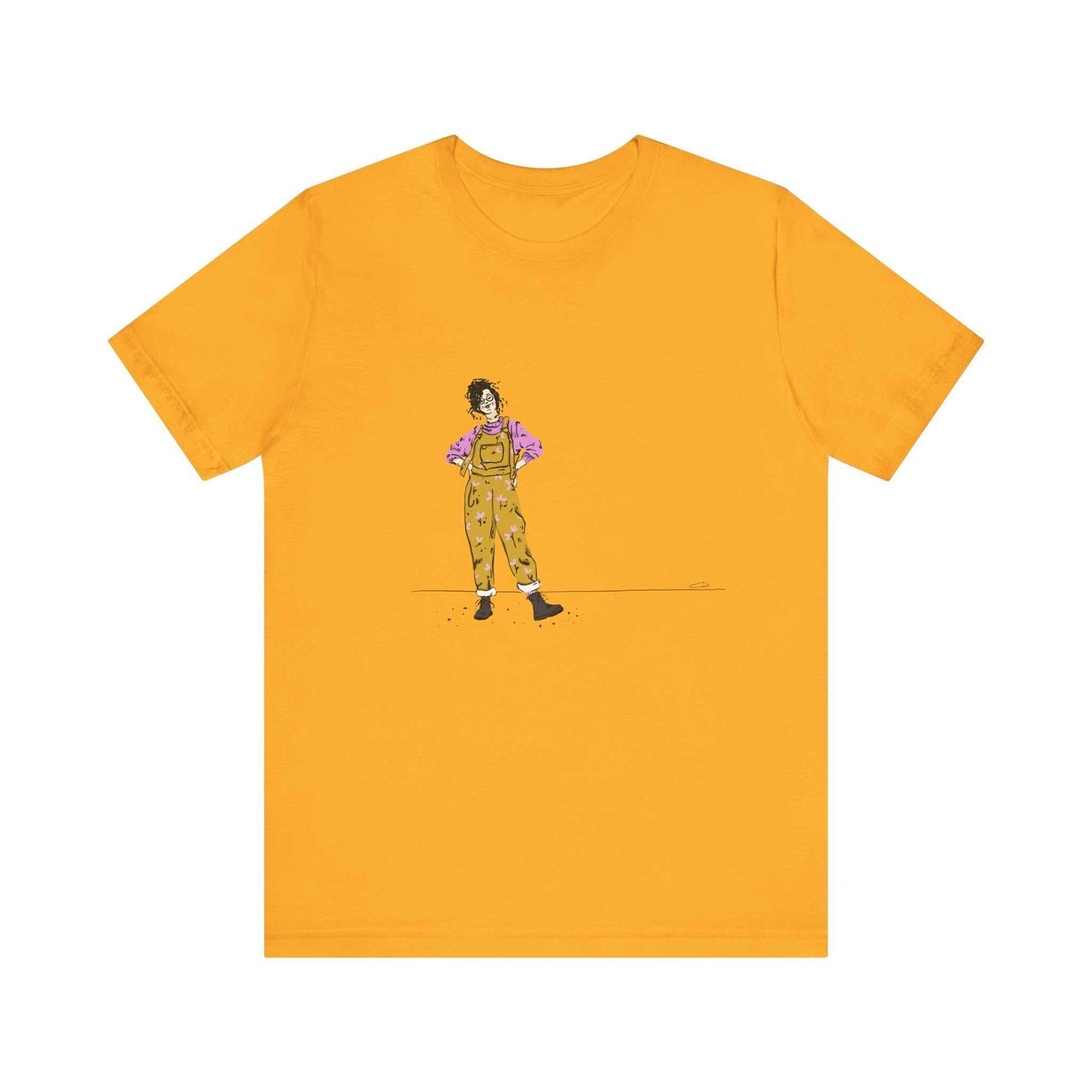 Unisex Jersey Short Sleeve Tee Model D-5 with graphic design by Dorsa Amraee.