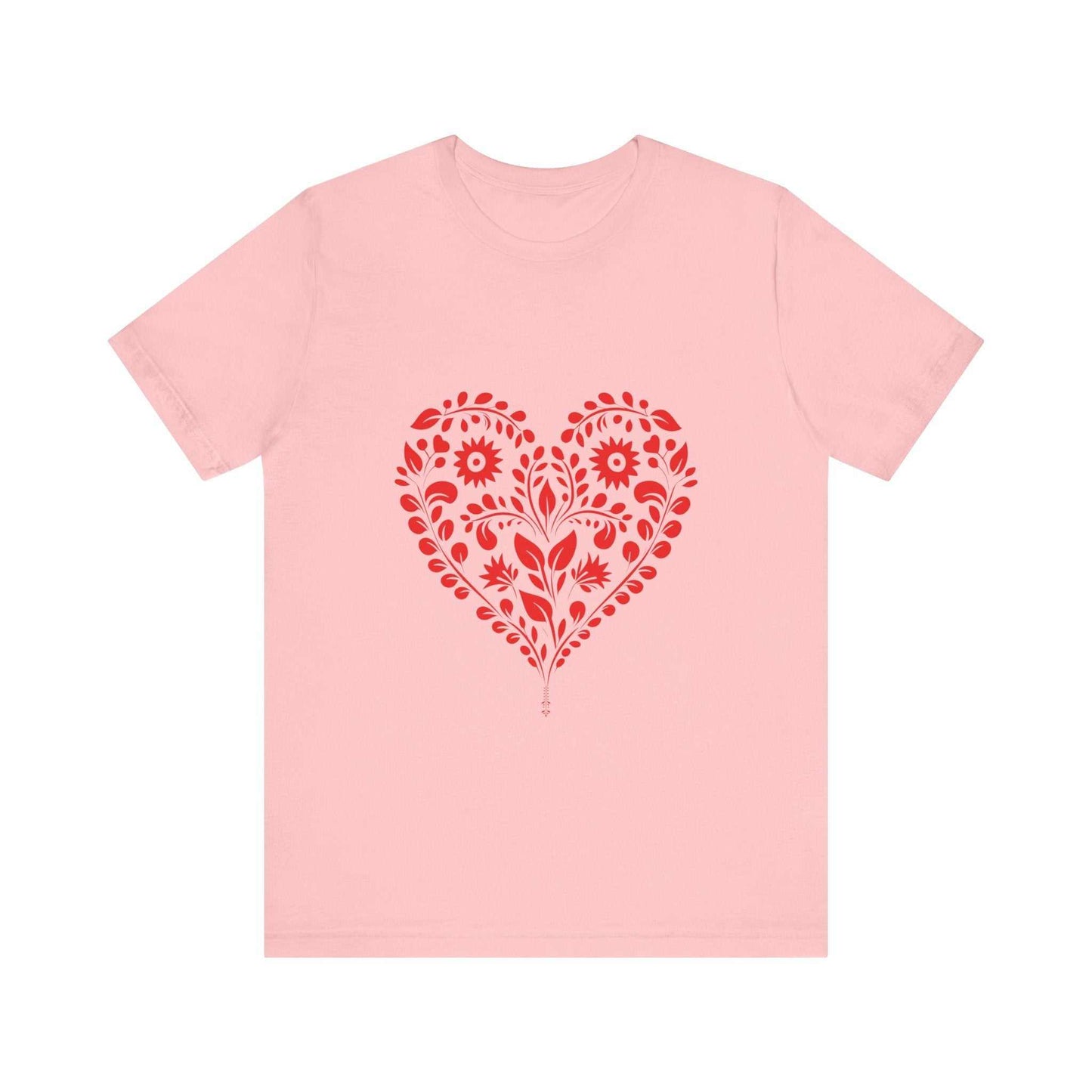 Cute pink Valentine's Day shirt with a heart design, perfect gift for wife.