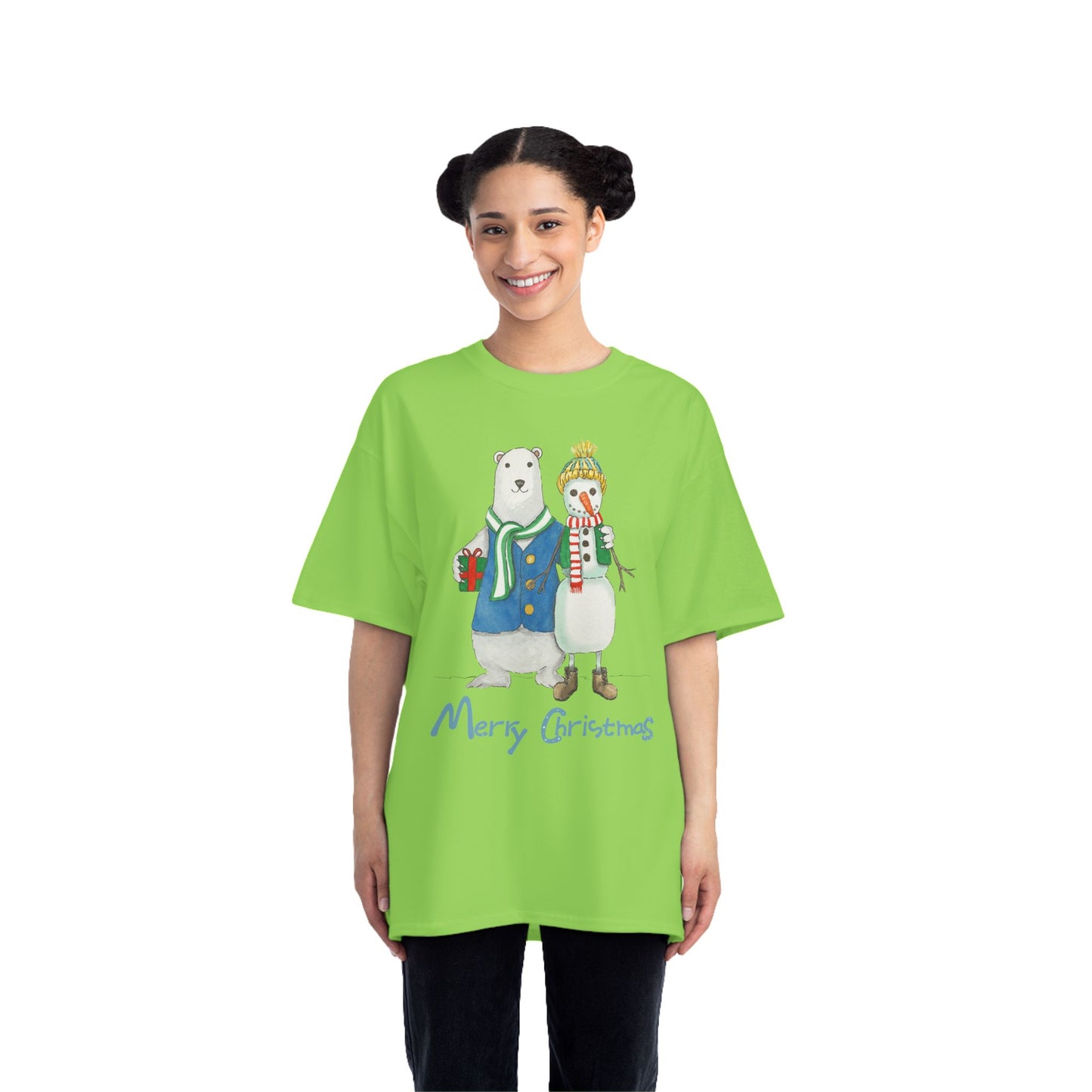 Cute Merry Christmas Shirt, Funny Tshirt Gift For Her, Xmas Tee For Men, Holiday Gifts, Christmas Gift Bear Shirt, Christmas Snowman Shirt