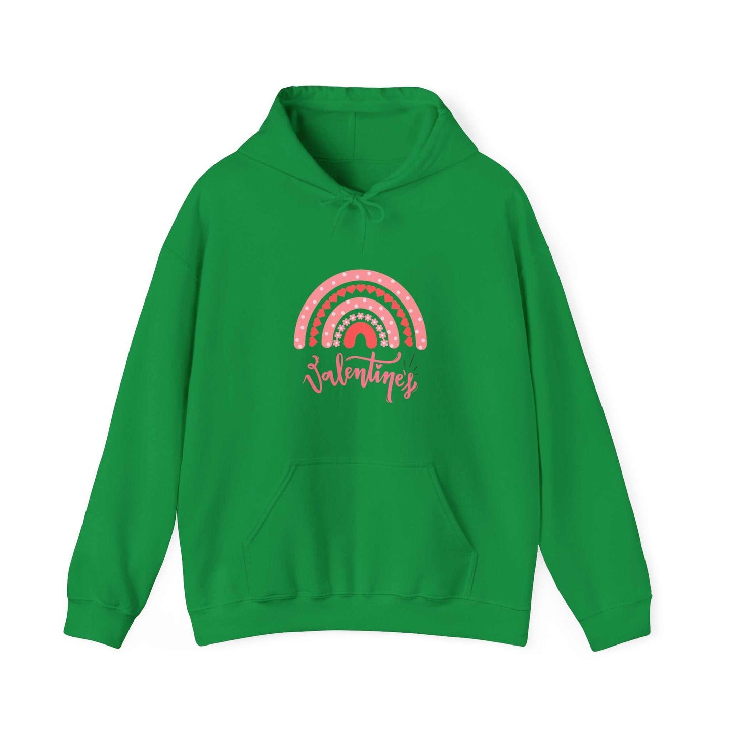 Valentine's Day hoodie for women, green with cute design, perfect gift.