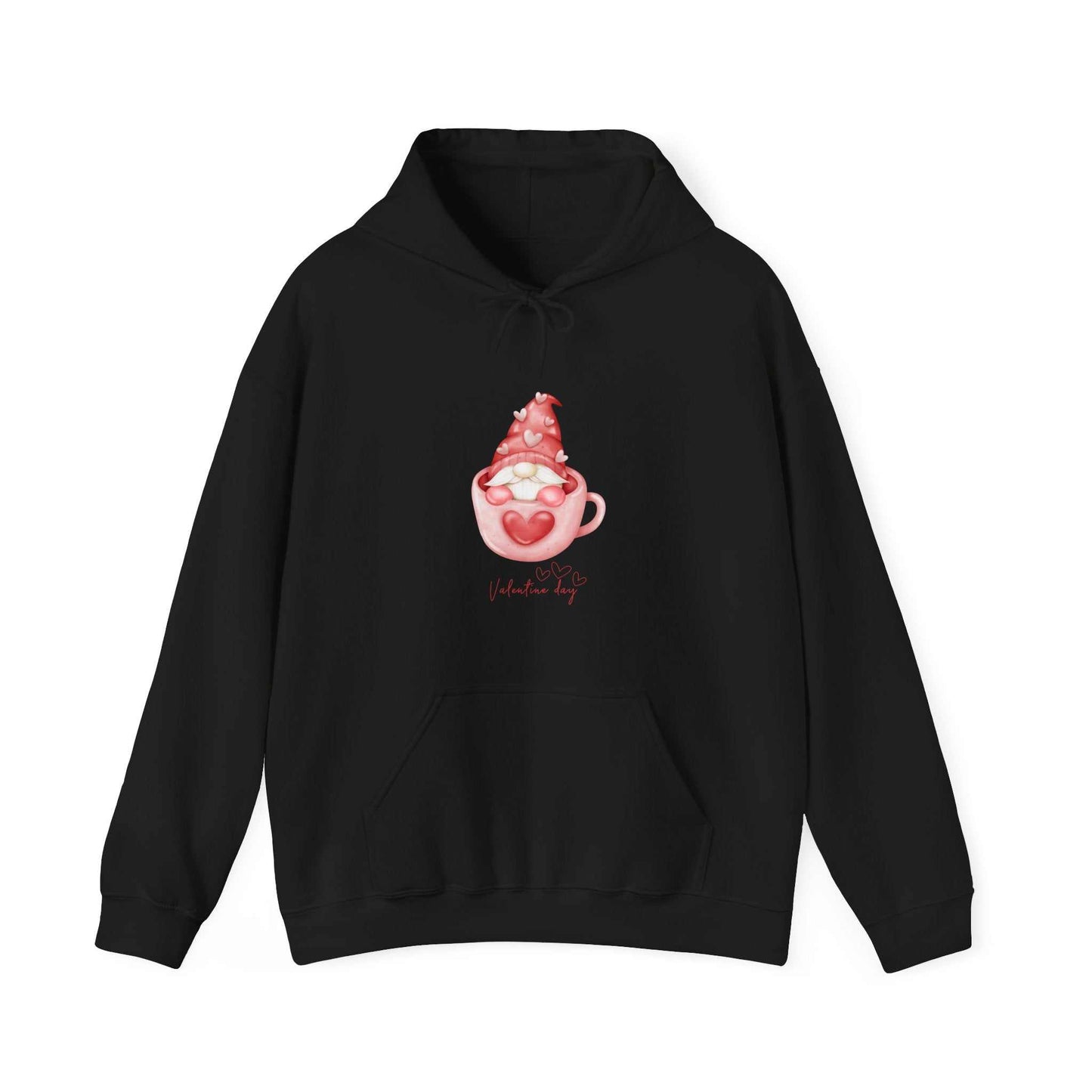Valentine's Day hoodie for women with gnome design, perfect gift idea.