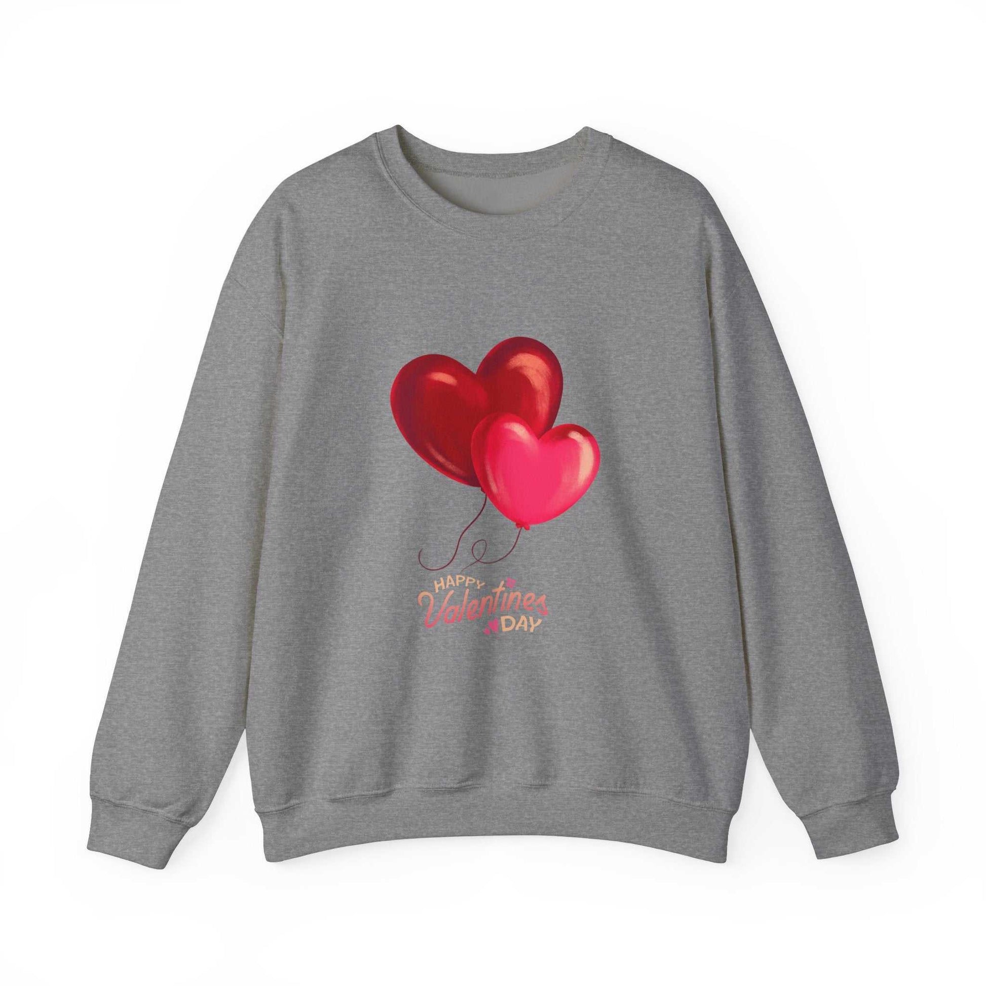 valentines day sweatshirt with heart design, cozy cotton blend, perfect gift for wife or girlfriend