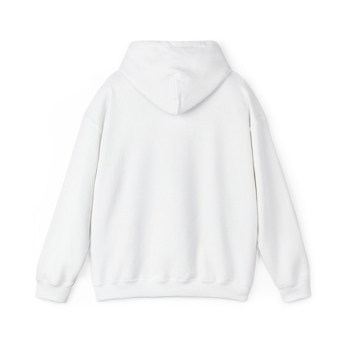 White Valentine Day hoodie for women with adjustable drawstring hood.