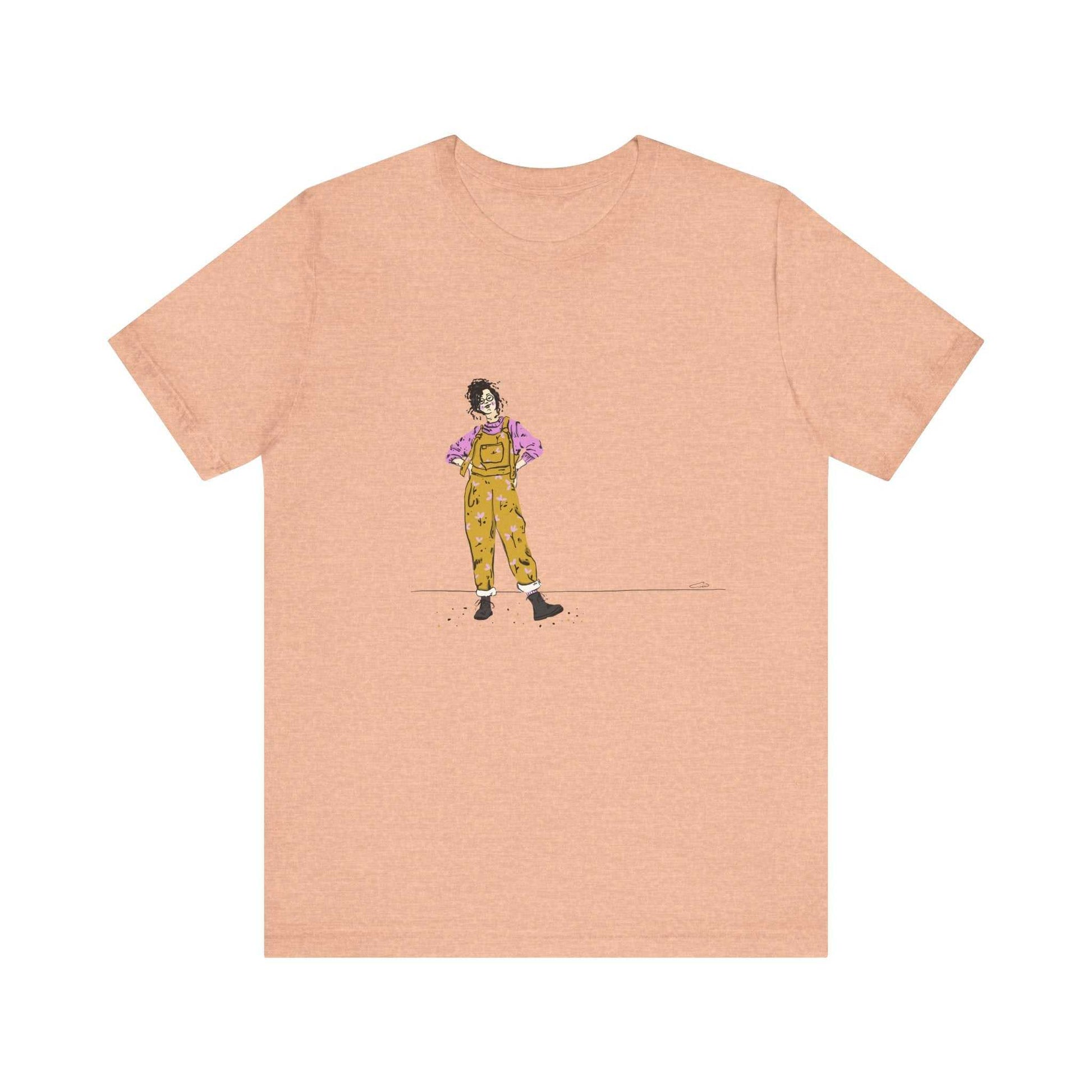 Unisex Jersey Short Sleeve Tee Model D-5 with graphic design.