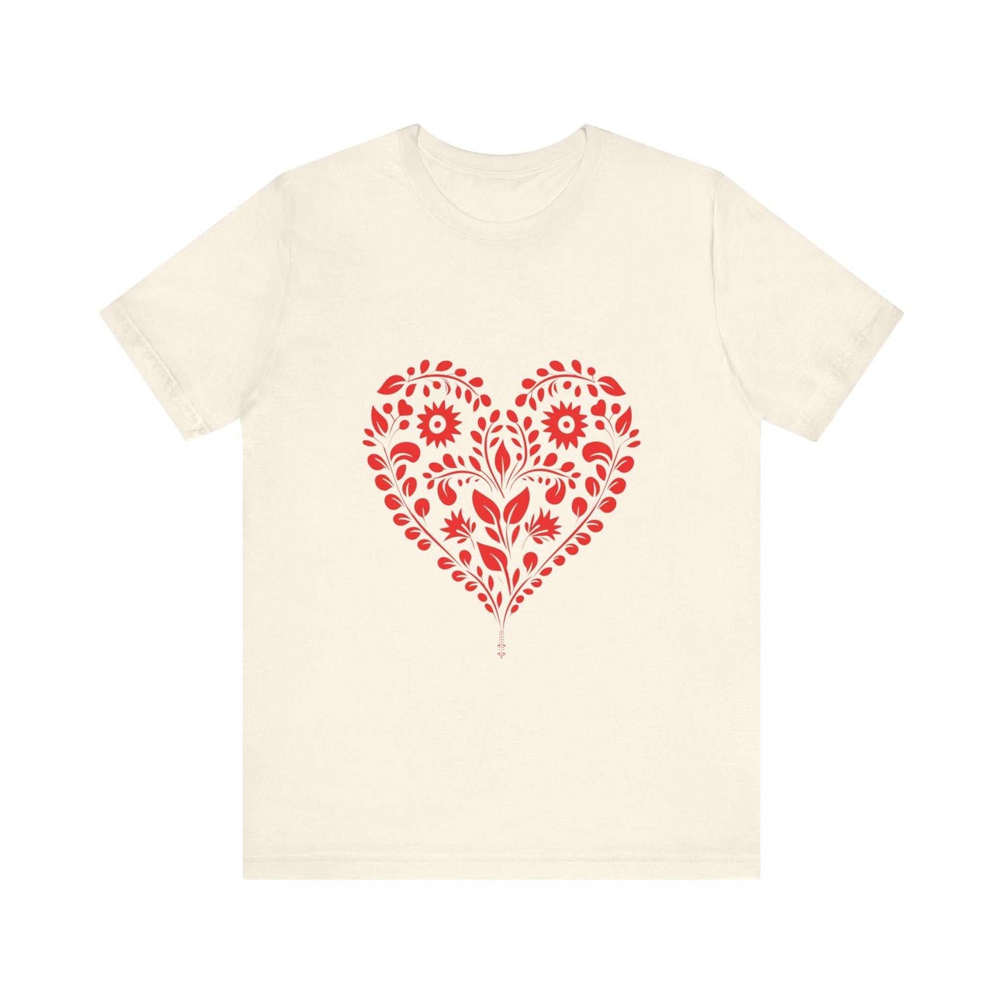 Valentines day t-shirt with colorful heart design, perfect gift for her.