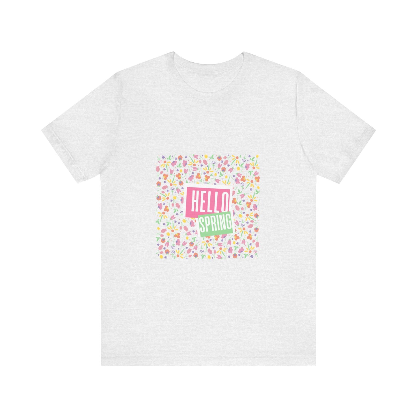 Hello Spring Teenager Tshirt - Unisex Jersey Short Sleeve Tee for Youth, Floral Youth Shirt, Gift for Teens, Spring Apparel, Teen Fashion