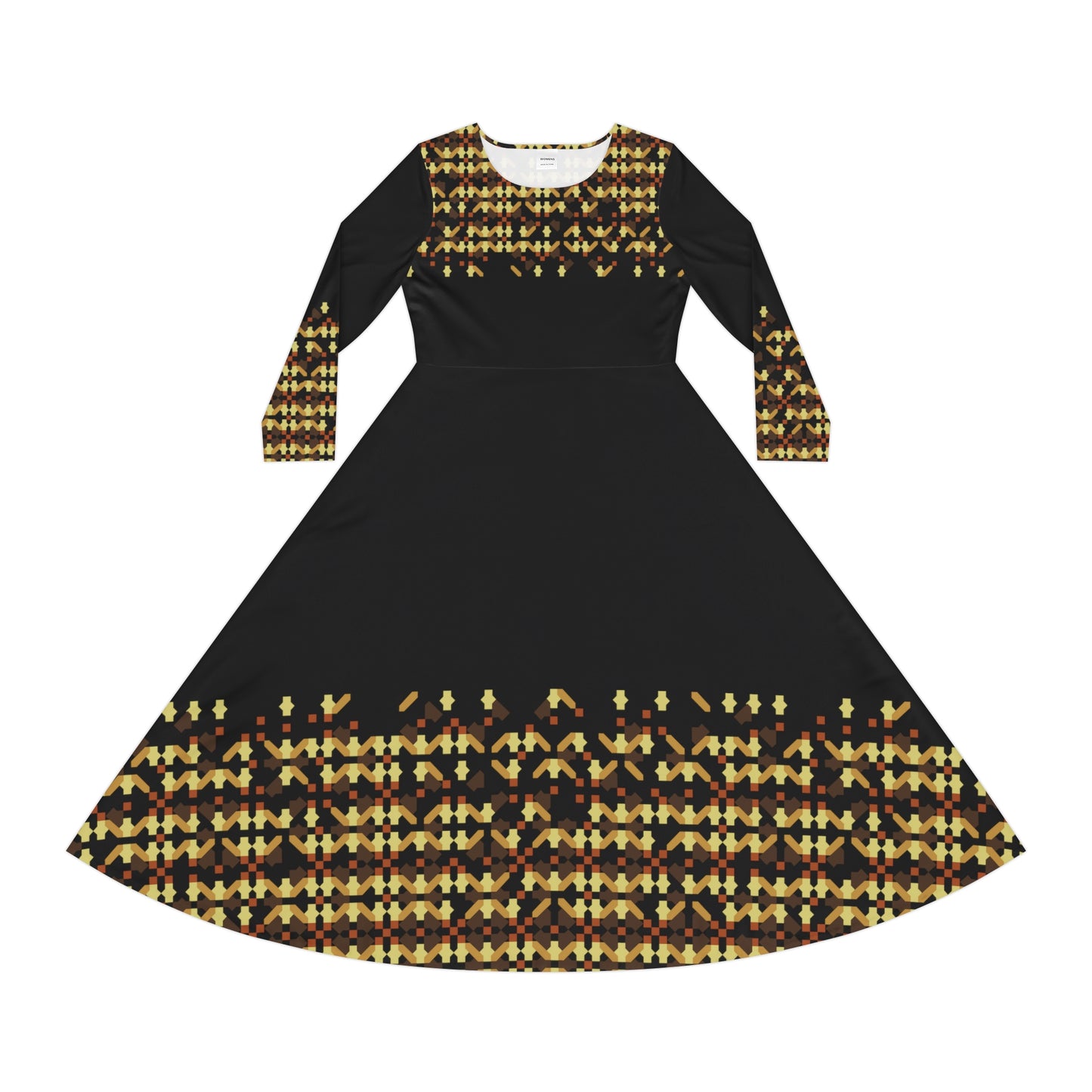 Women's Long Sleeve Dance Dress (AOP), Model B-P-4