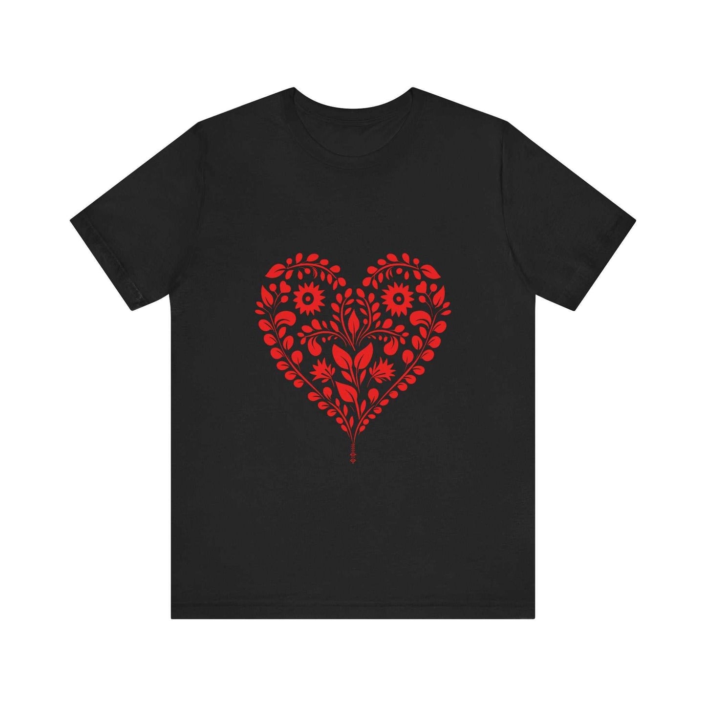 Cute Valentine's Day shirt with colorful heart design, perfect gift for her.