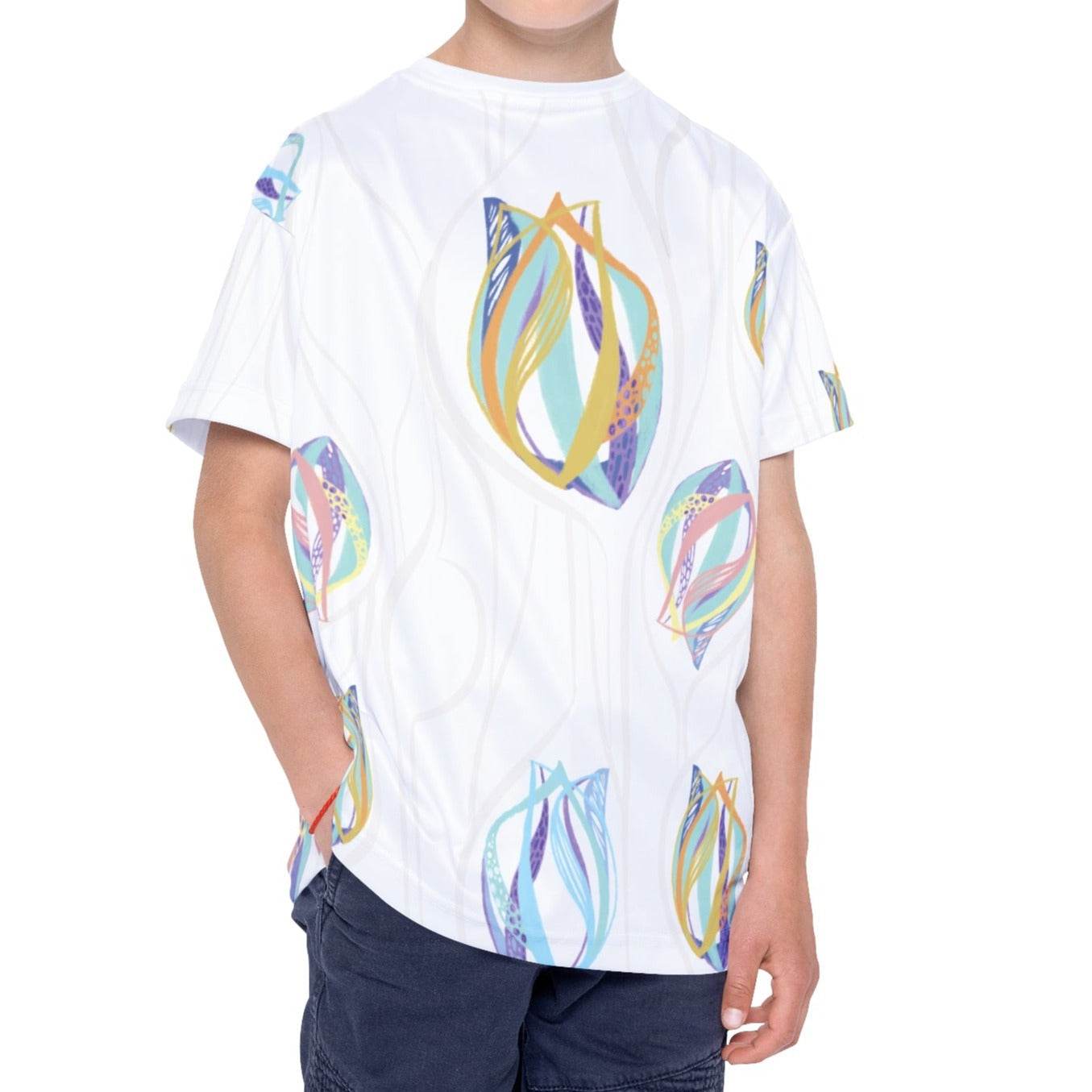 Kids Sports Jersey AOP featuring colorful, customizable design for active youngsters.