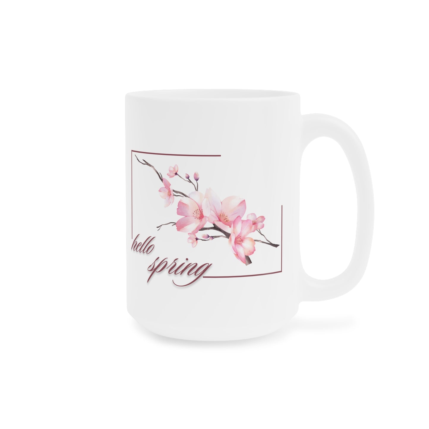 Hello Spring Floral Ceramic Mug - 11oz/15oz/20oz