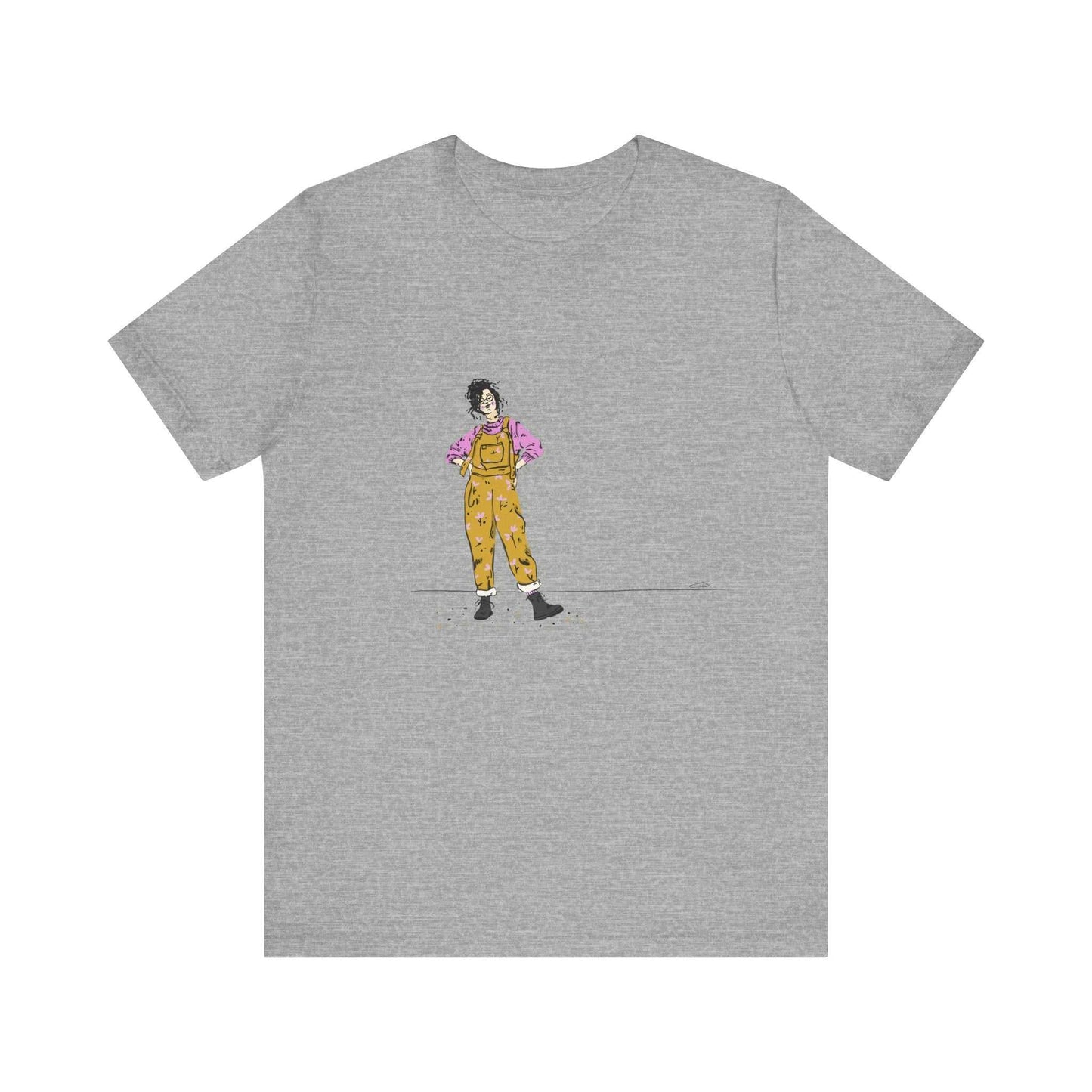 Unisex jersey short sleeve tee, Model D-5, featuring graphic design by Iranian artist Dorsa Amraee.