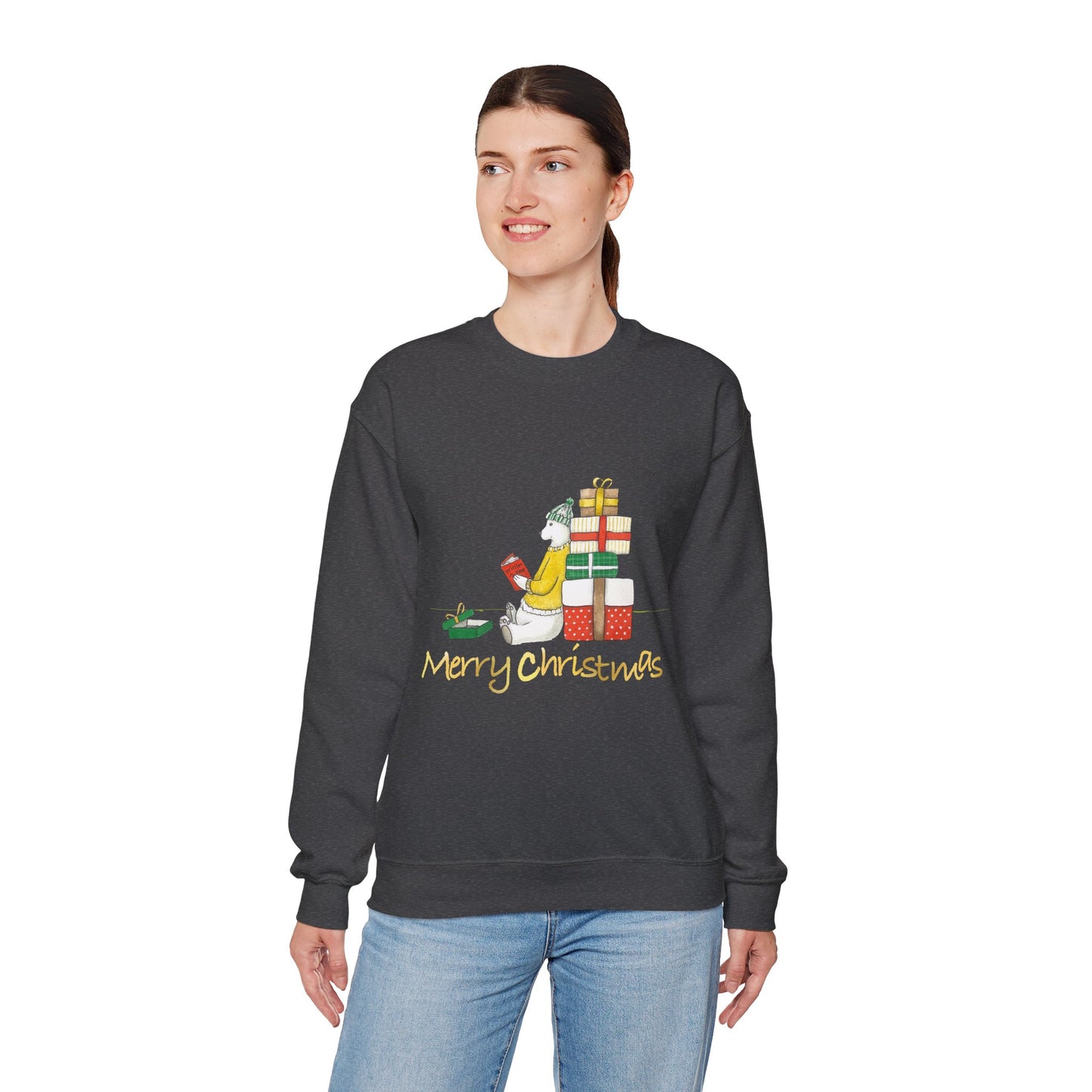 Cute Bear Christmas Sweatshirt, Christmas Lover Gift, Funny Gifts For Her, Perfect Sweater, Men Sweater, Trendy Xmas Gift For Women's.