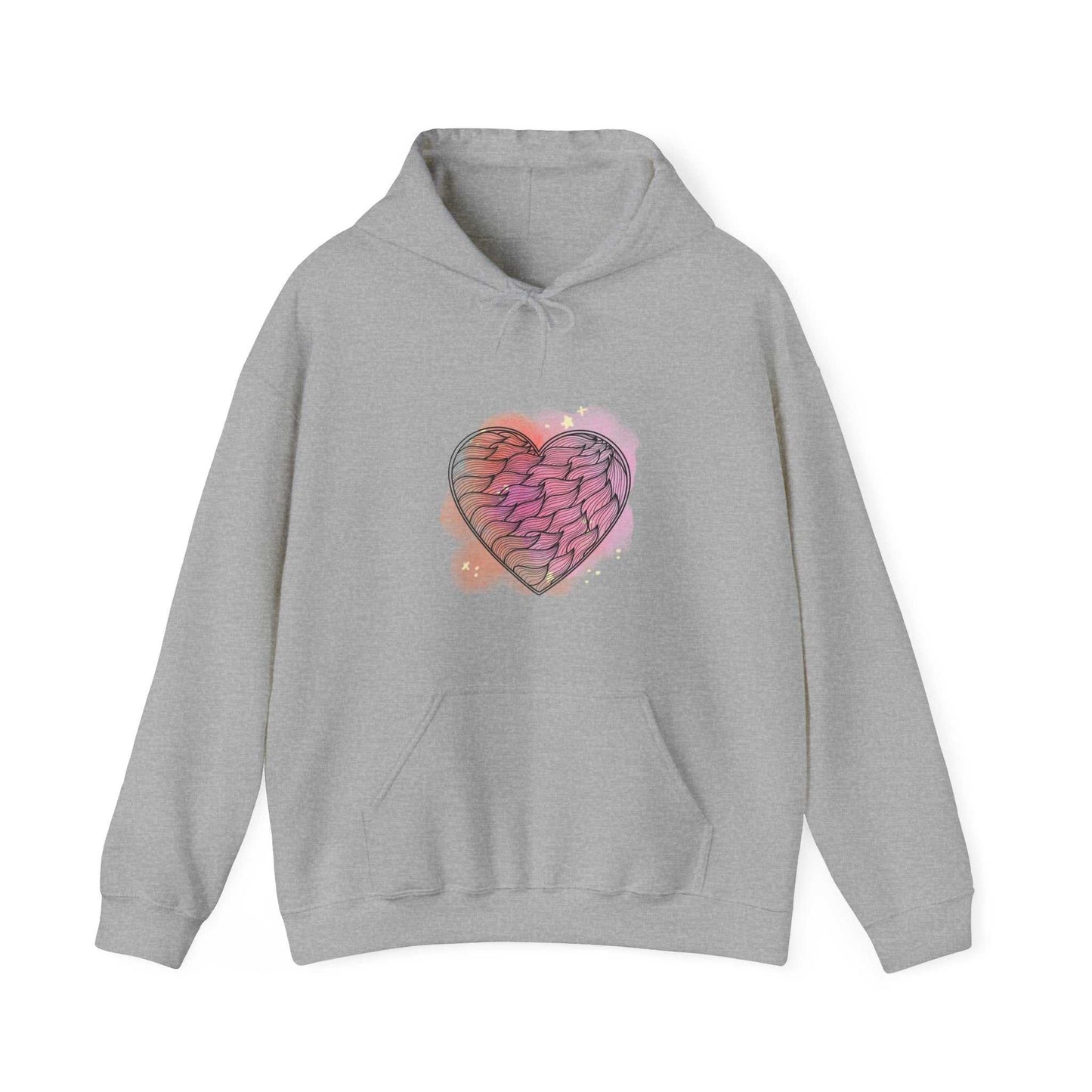 Valentine heart hoodie for women, perfect gift for Valentine's Day.