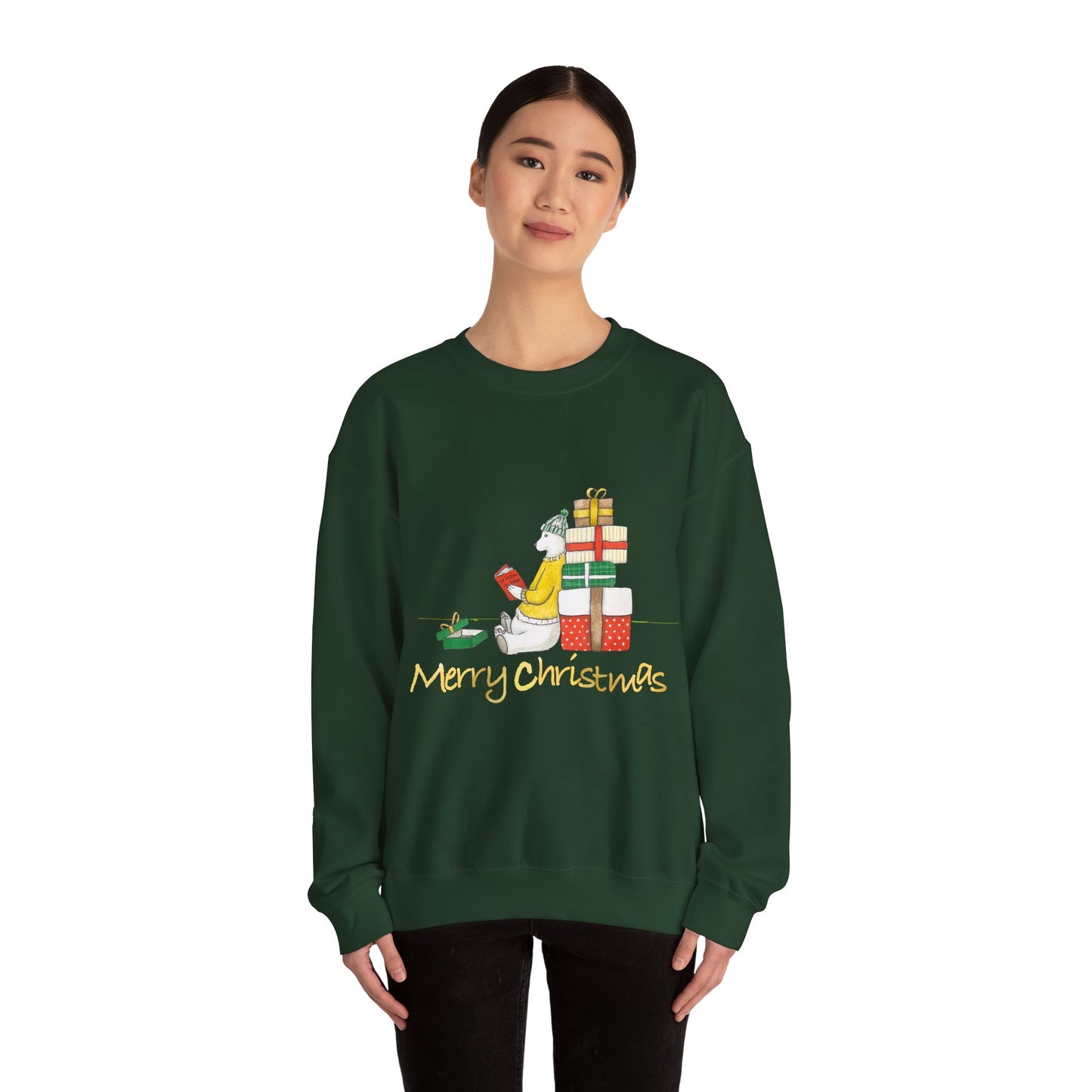 Cute Bear Christmas Sweatshirt, Christmas Lover Gift, Funny Gifts For Her, Perfect Sweater, Men Sweater, Trendy Xmas Gift For Women's.