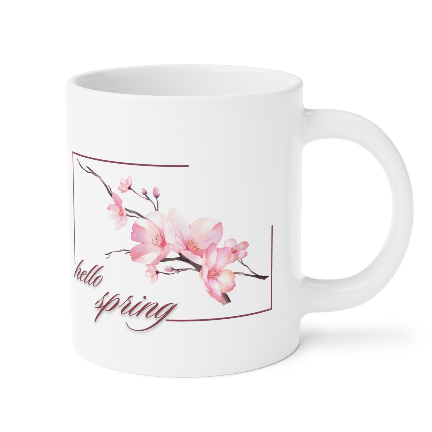 Hello Spring Floral Ceramic Mug - 11oz/15oz/20oz