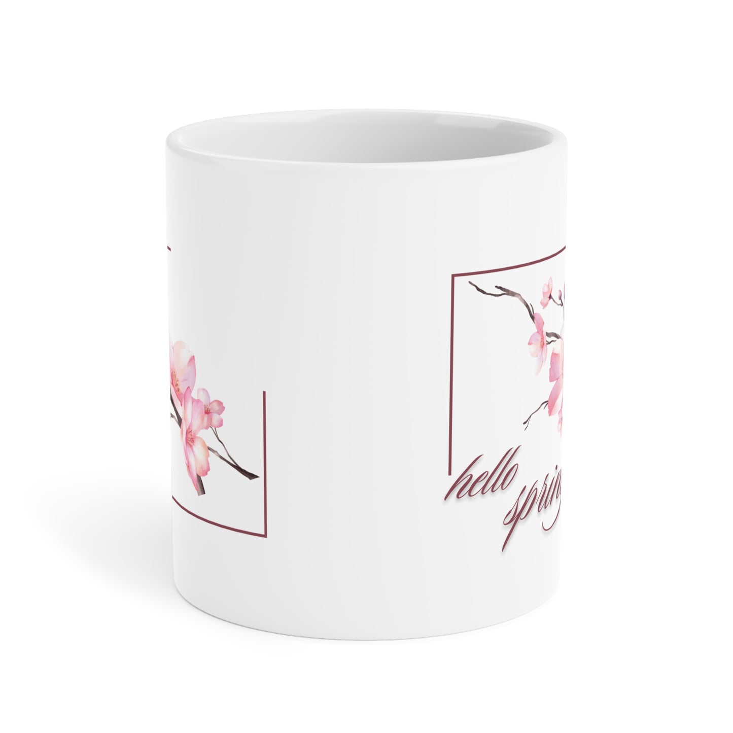 Hello Spring Floral Ceramic Mug - 11oz/15oz/20oz