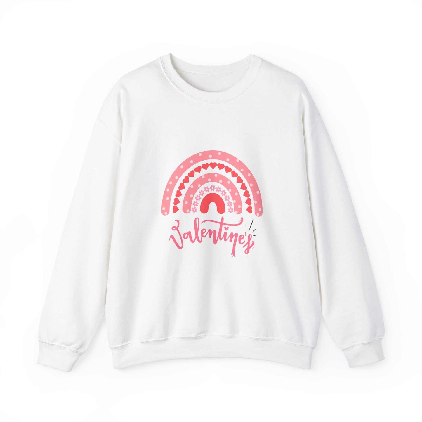 Valentine's Day sweatshirt with rainbow design, perfect gift for wife or girlfriend.