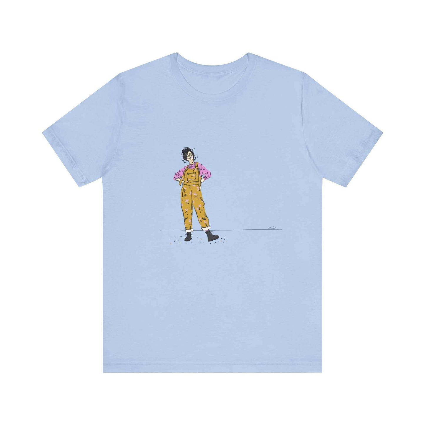 Unisex jersey short sleeve tee, light blue, Dorsa Amraee design.