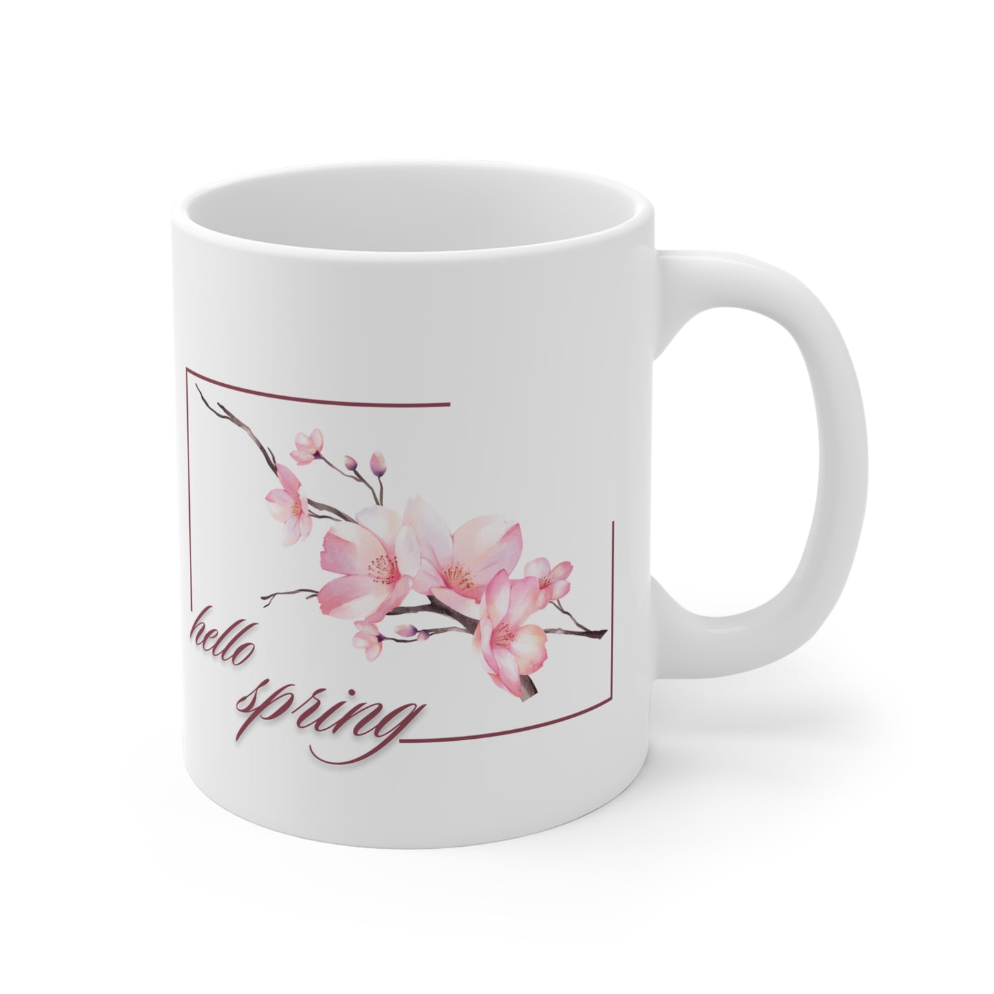 Hello Spring Floral Ceramic Mug - 11oz/15oz/20oz