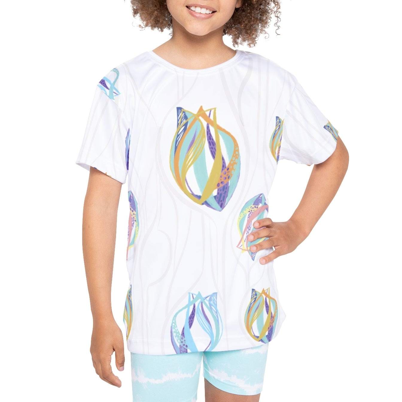 Kids Sports Jersey AOP featuring colorful, customizable design for active youngsters.