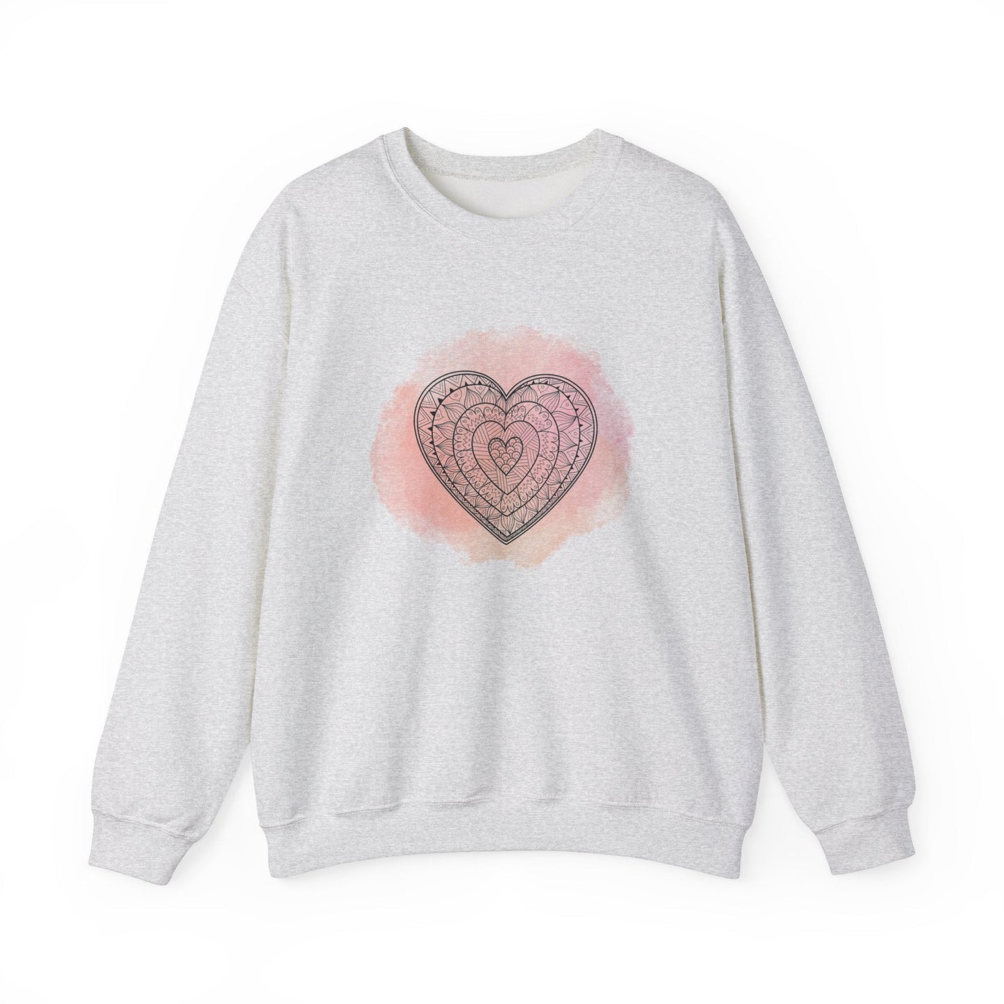 Valentine unisex sweatshirt with heart design, perfect cozy gift for her.
