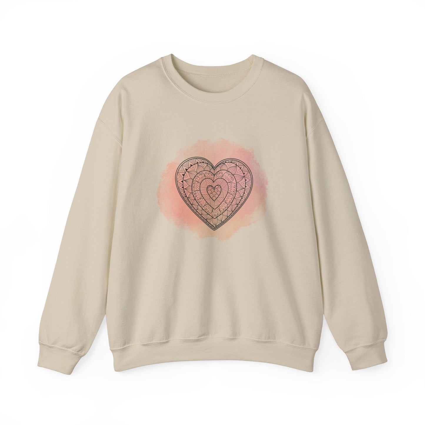 Valentine unisex sweatshirt with heart design, perfect gift for her.