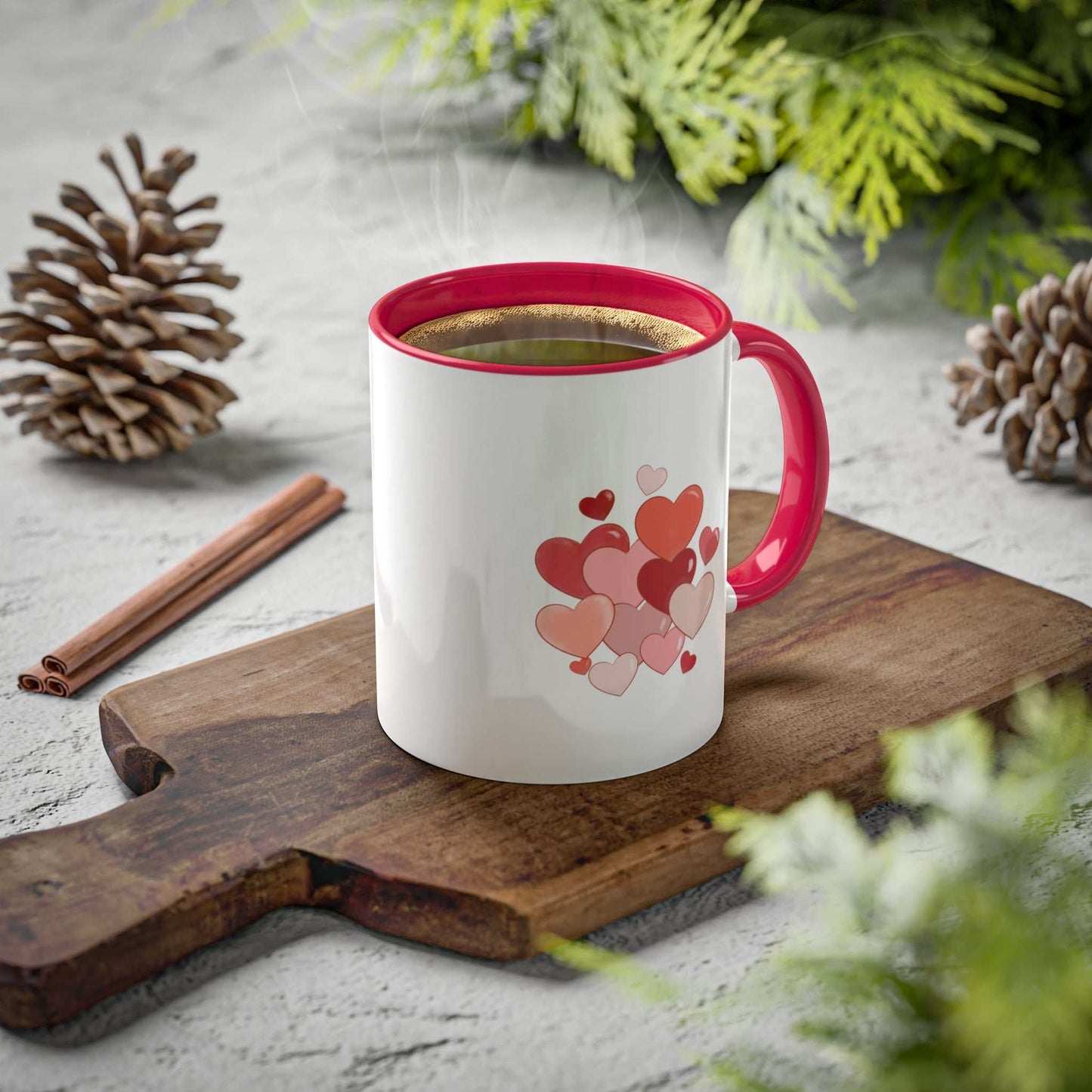 Love Mug MODEL B-V-4 with romantic heart design, perfect for Valentine's Day gift.