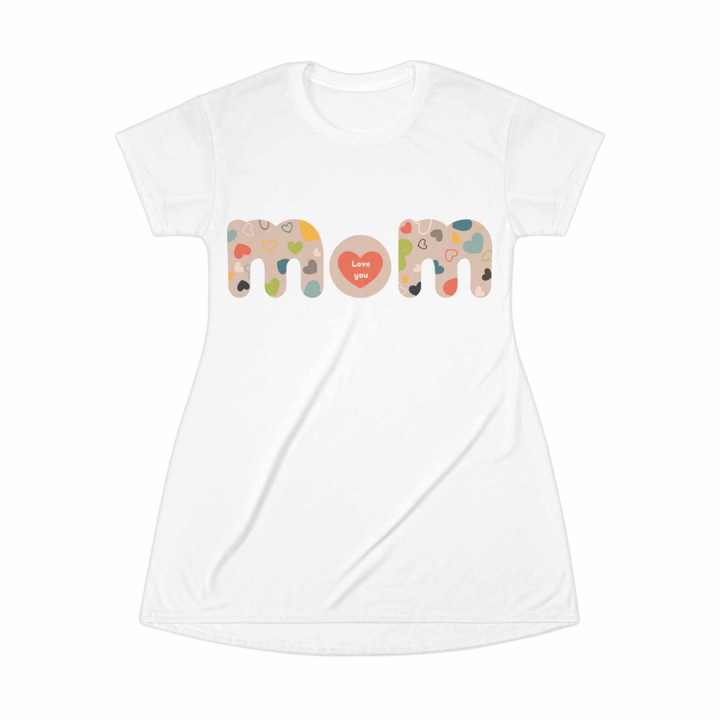 T-Shirt Dress (AOP), Model "Mom6"