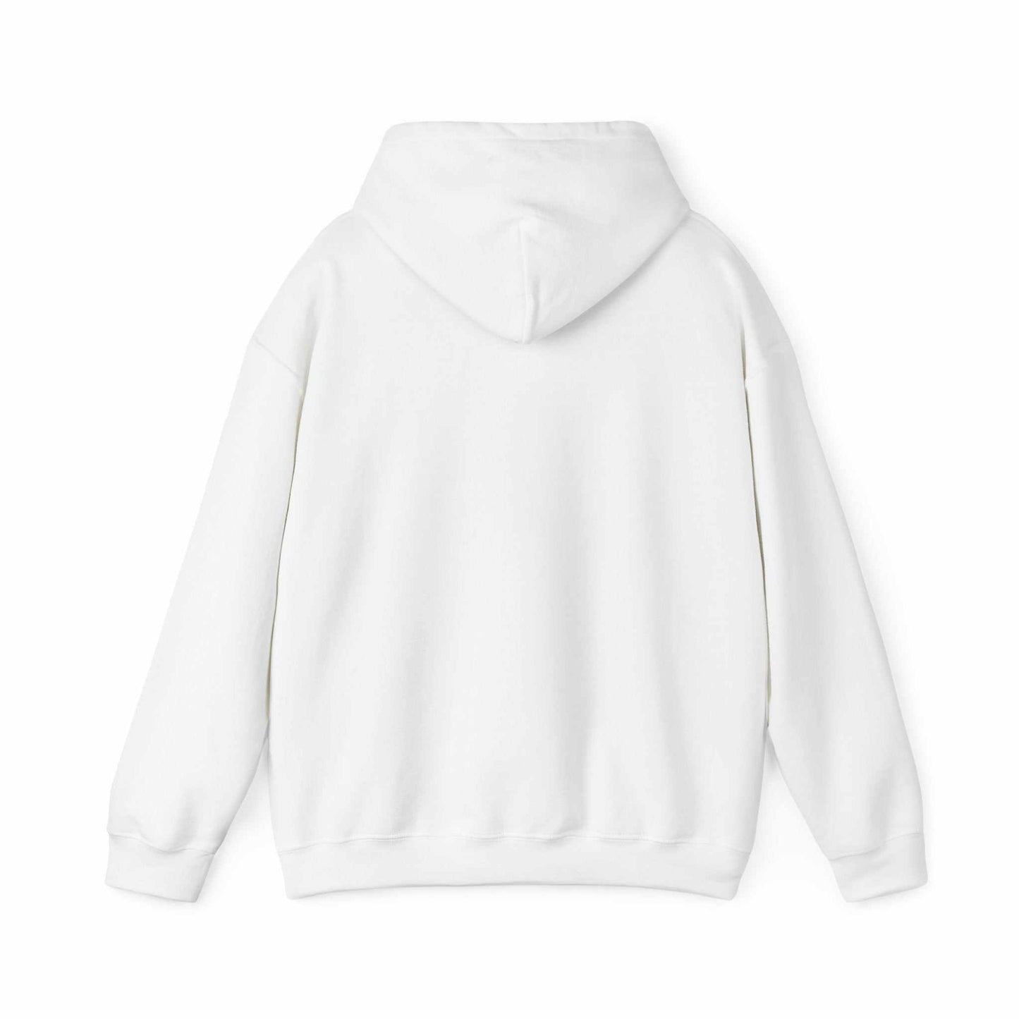 Woman's Valentine Day hoodie, perfect gift, white color, back view.
