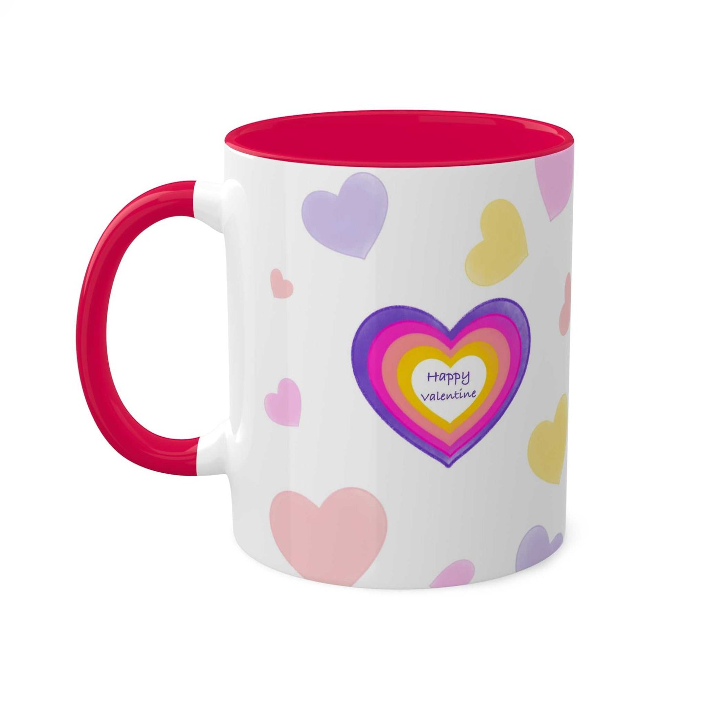 Love Mug MODEL B-V-10 with heart design, perfect romantic gift.