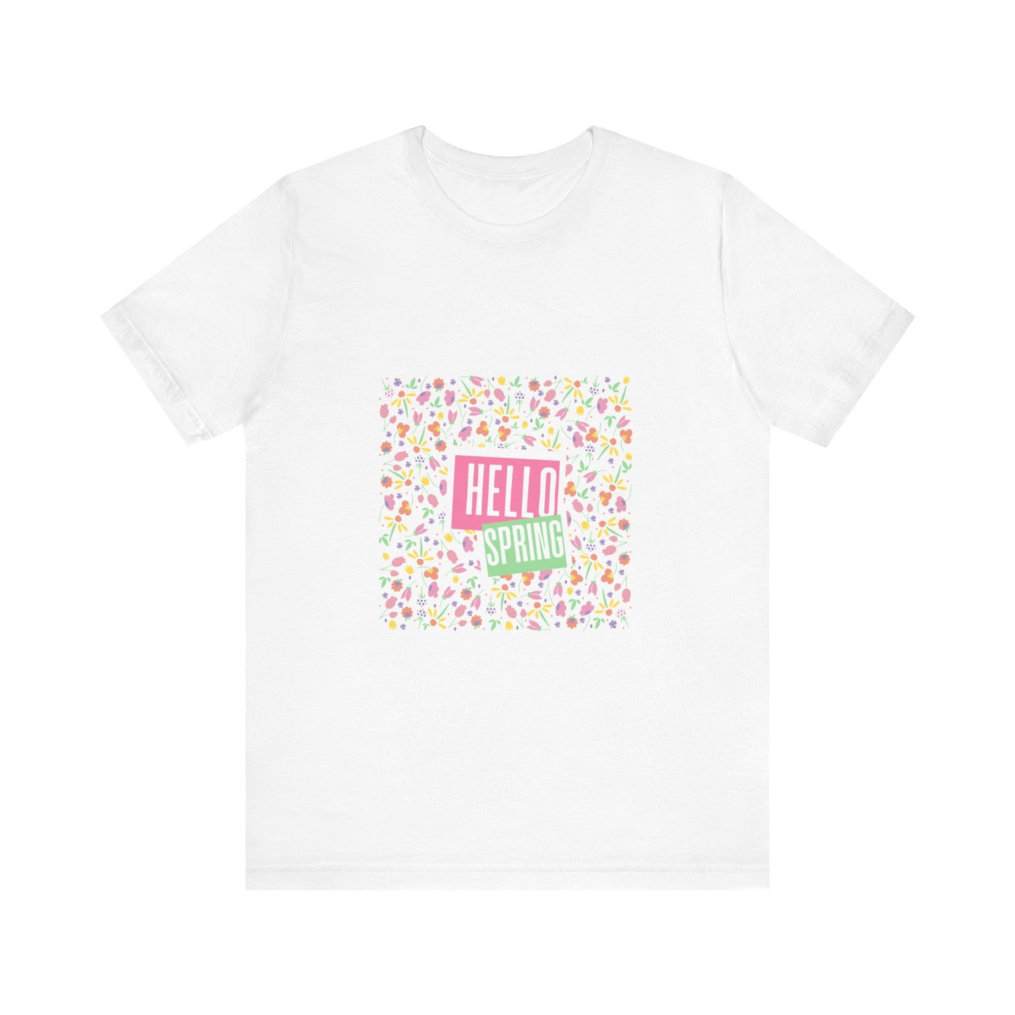 Hello Spring Teenager Tshirt - Unisex Jersey Short Sleeve Tee for Youth, Floral Youth Shirt, Gift for Teens, Spring Apparel, Teen Fashion