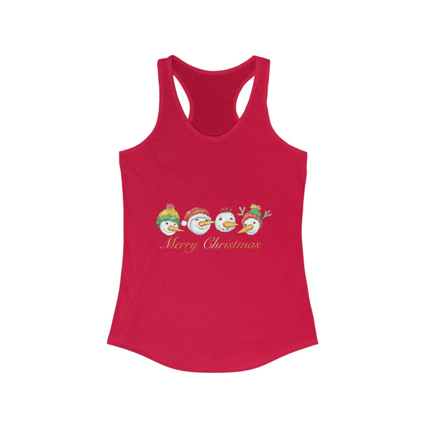 Funny Christmas Snowman Tank Top, Cute Tank Top Gift For Holiday, Women's Christmas Top, Winter Gift For Her, Xmas Top, Gift For Girlfriend