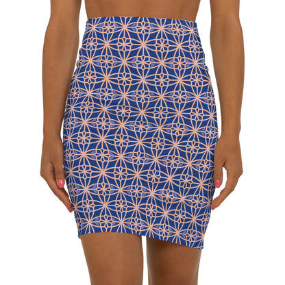 Women's Mid-Waist Pencil Skirt (AOP), Model B-P-29