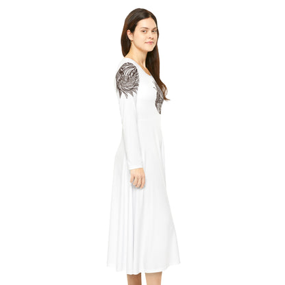 Women's Long Sleeve Dance Dress (AOP), "BAHAREH"