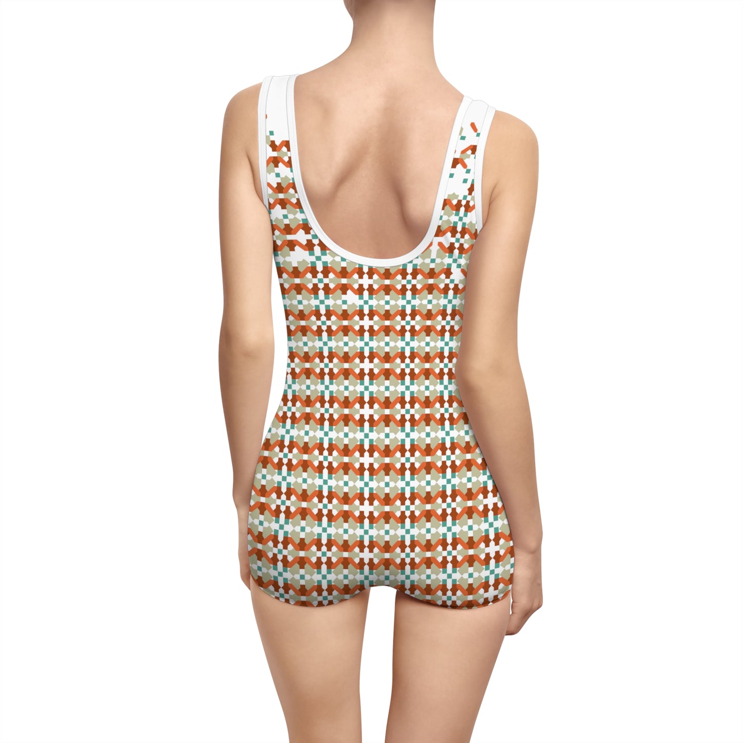 Women's Vintage Swimsuit (AOP), Model B-S-5