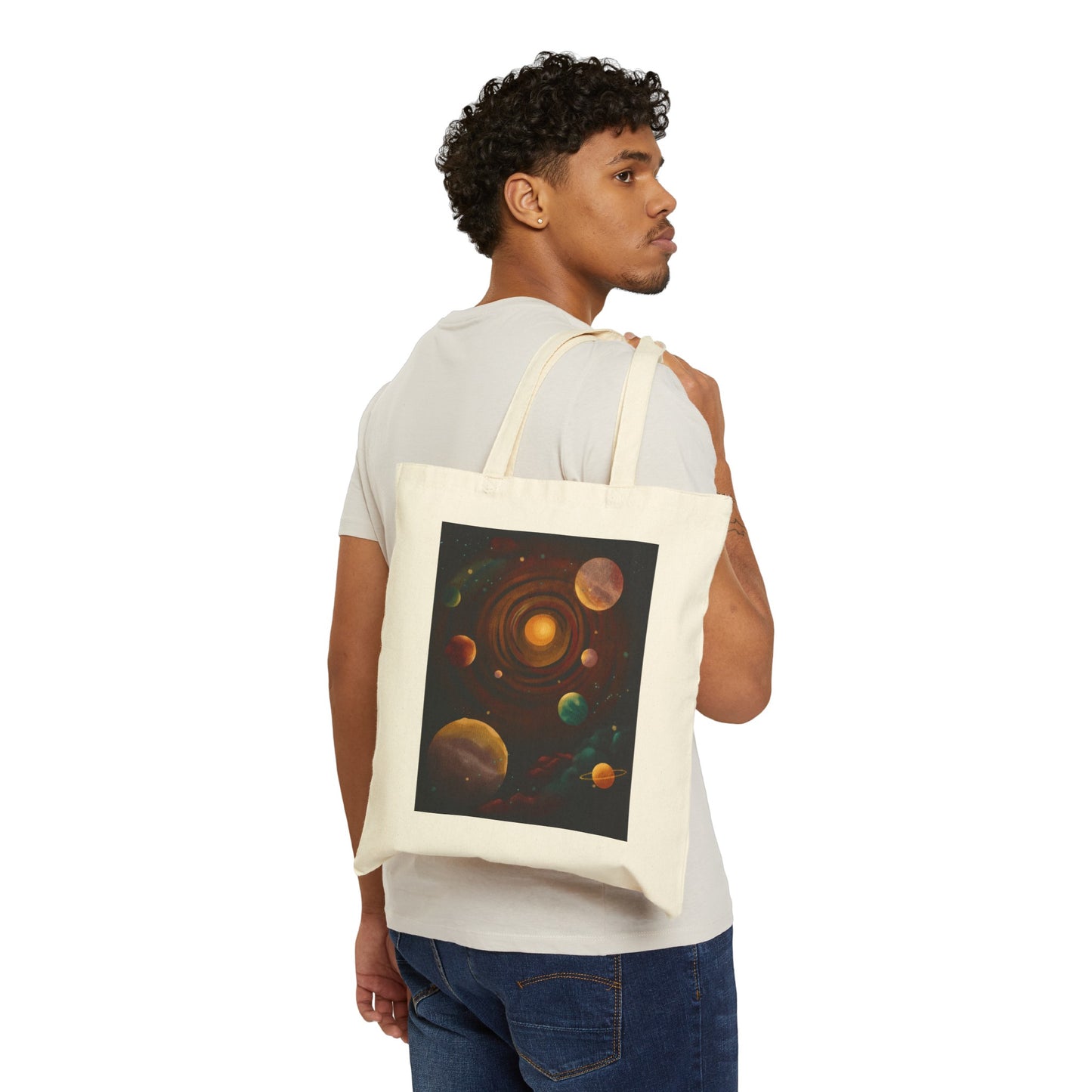 Cotton Canvas Tote Bag, Model Astronomy