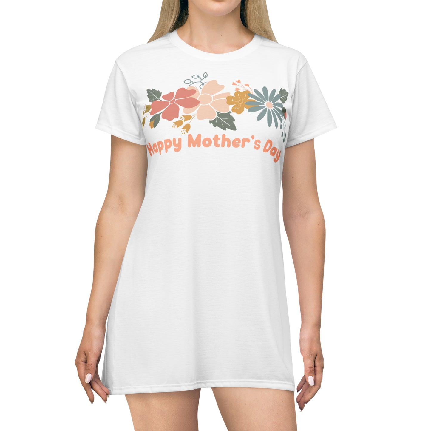 T-Shirt Dress (AOP), Model "Mom5"