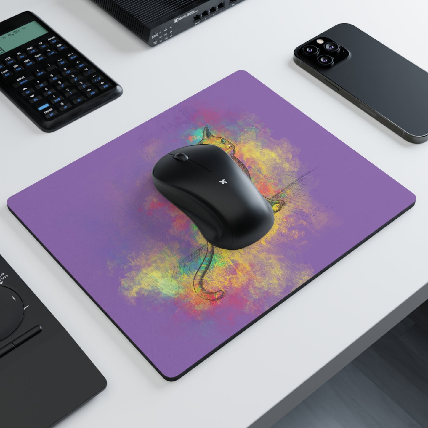 Rectangular Mouse Pad model "Pishi" perple