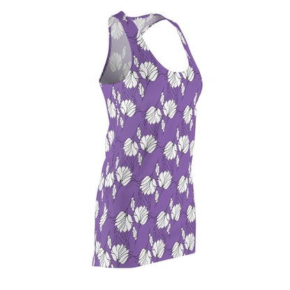 Women's Cut & Sew Racerback Dress (AOP), Model B-P-33 purple